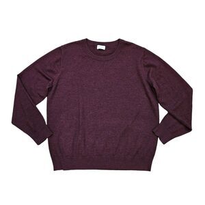 Paloma Merino Wool Crewneck Sweater Womens XXLP Maroon Red Quiet Luxury Capsule